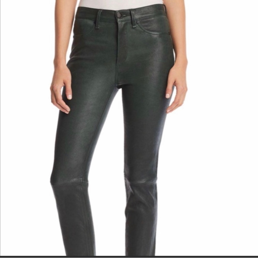Rag & Bone High-Rise Ankle
Skinny Leather Pants